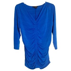 Susan Lawrence half sleeve Blouse Color Blue Size Large Women